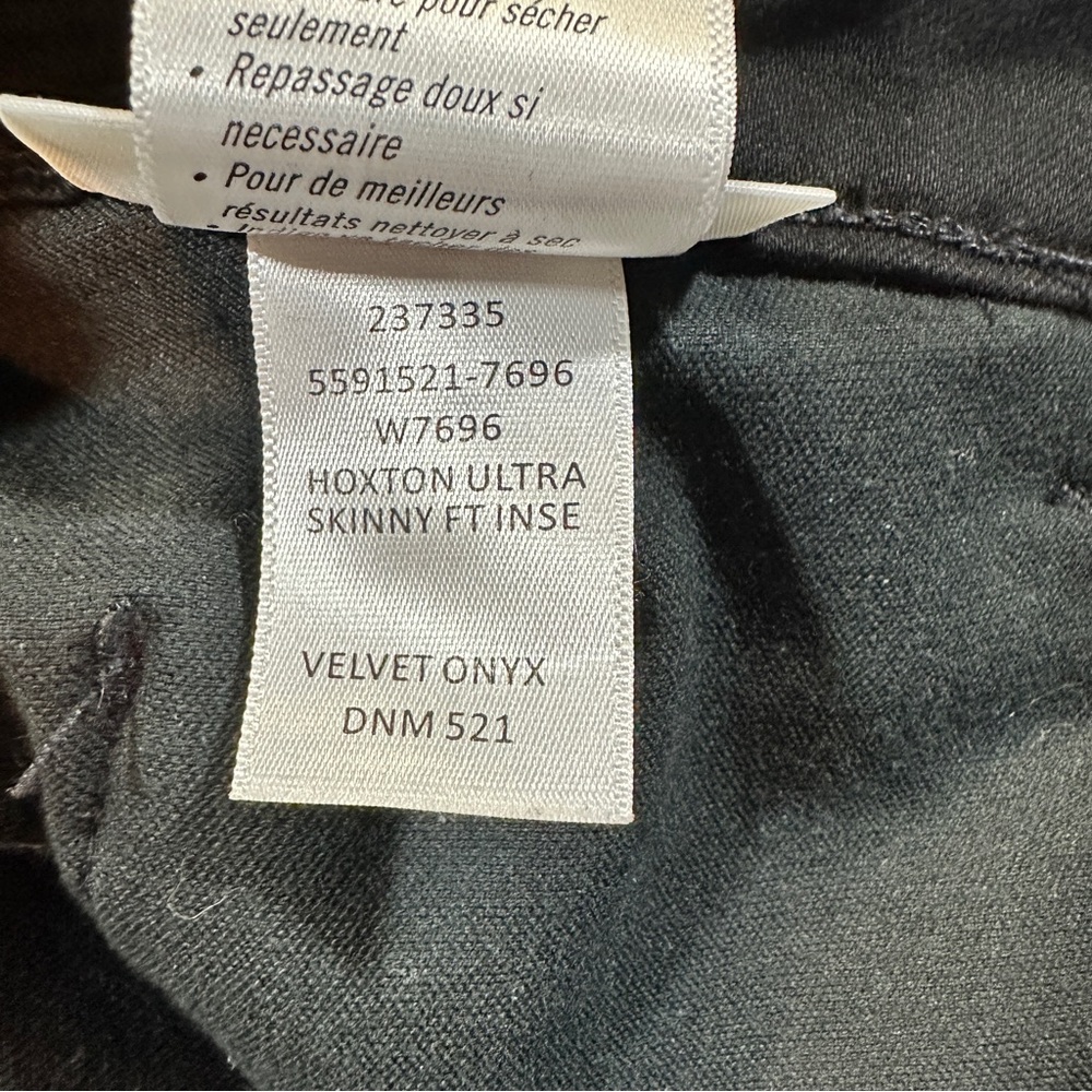 Paige Hoxton Ultra Skinny Jeans Women's 30 Velvet Onyx‎ Black Stretch Denim - Picture 10 of 16